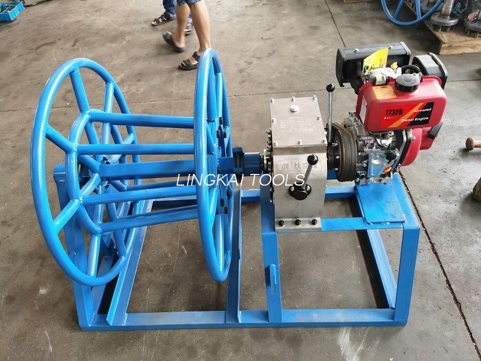 Motorized Cable Take Up Winch Machine Conductor Stringing Machine