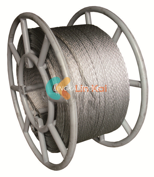Magaan na 8/12 Strand 11MM Anti Twist Steel Wire Rope Para sa Single Conductor O OPGW Stringing