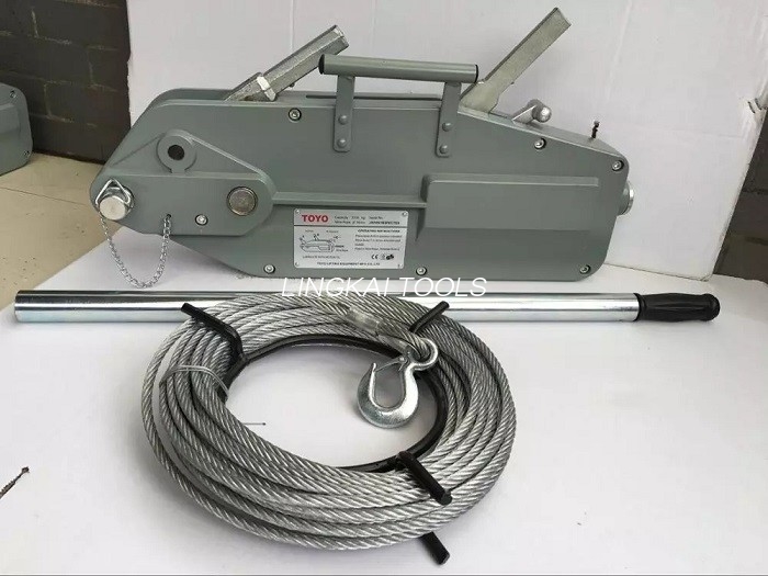 Tirfor steel wire lubid kamay winch hoist wire lubid hoist winch para sa pag -angat