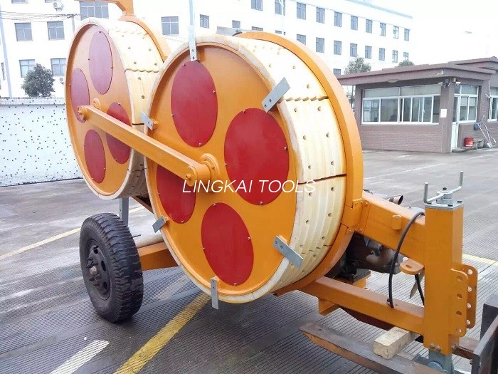 Wire Ropes Hydraulic Power Line Stringing Equipment Na may MC Nylon Bull Wheel