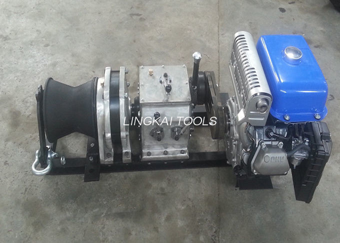 5 Ton Gasoline Engine Cable Winch Puller, Pinapagana na lubid na kumukuha ng Winch sa Linya ng Konstruksyon