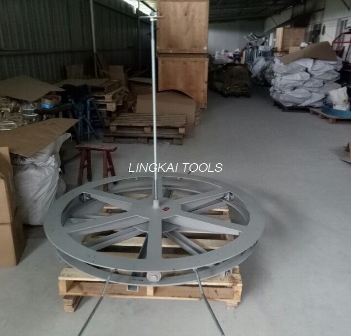 Stringing Construction Steel Cable Drum Stand 800mm Diamete 3000KN Rated Load