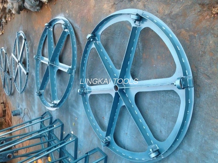 Heavy Duty Upright Payout Turntable Cable Reel Stands Na May 500mm Cable Drum Support