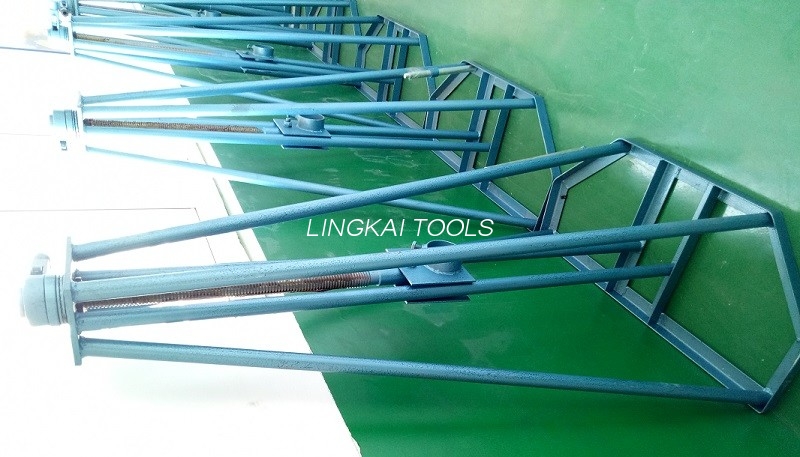 30 KN Electrical Cable Pulling Tools Screw Adjustable Jack Stand Mechanical Cable Drum Jack