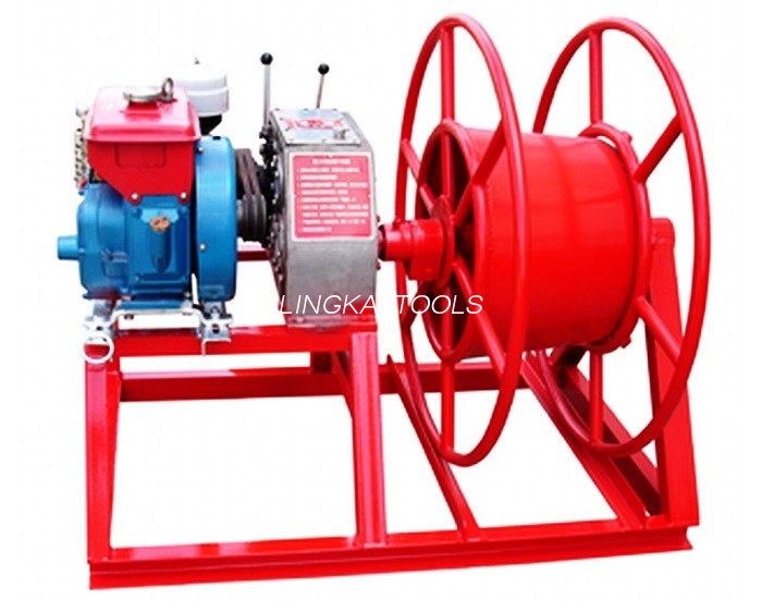 3600rpm Bilis 5 Ton Power Puller Winch Wire Take Up Gamit ang GX160 Gasoline Engine