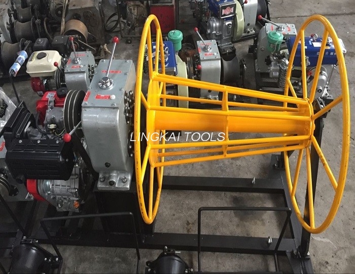 Stringing Line Construction Engine Powered Winch 3T Gamit ang Yamaha Engine