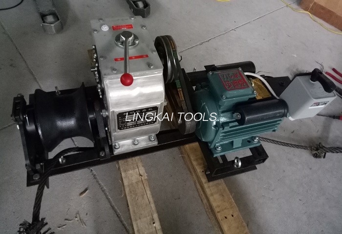 Portable 3 Tons Power Cable Winch Puller Na May Electric Engine Sa Power Line Construction