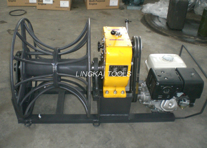 Petrol Engine Powered Cable Winch Puller 5 Ton Para sa Conductor Take Up / Stringing