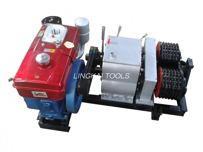 Gasoline Powered Cable Winch Puller Cable Drum Winch na May Dalawang Drum JJM-5SQ