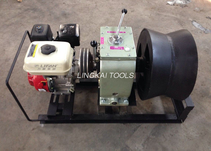 Mabilis na Bilis ng Gas Engine Cable Winch Puller Hoisting Winch Sa Line Site