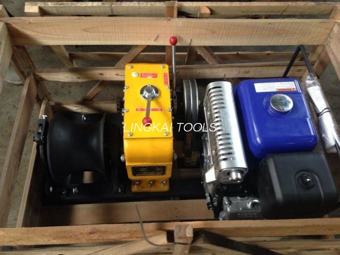 Maliit na Gas Powered Winch 5 Ton Honda / Yamaha Petrol Engine Cable Pulling Machine