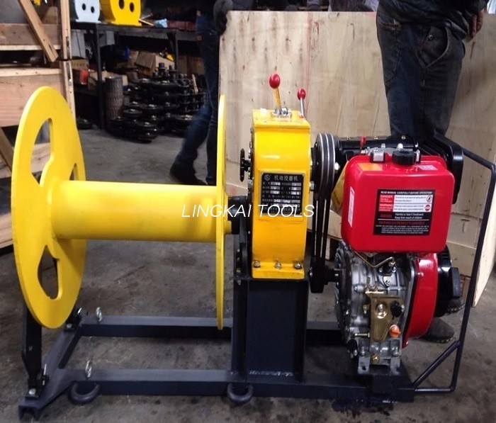 3 Ton Cable Winch Puller / Cable Powered Wire Rope Paghila ng Winch Sa Line Construction
