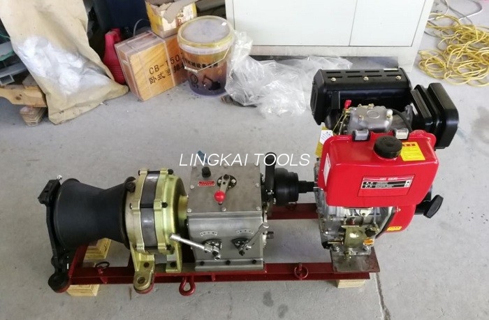 5 Ton Fast Speed ​​Diesel Small Cable Puller Single Capstan Para sa Power Line Construction