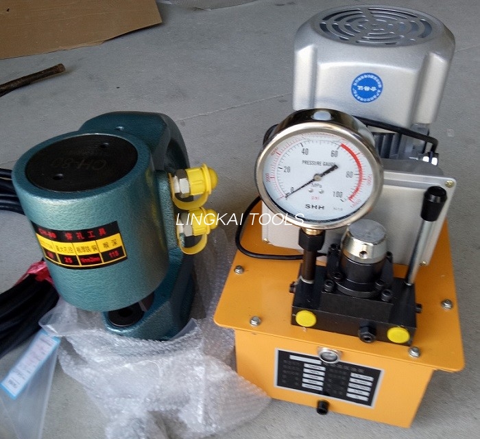CH-80 Hydraulic Hand Hole Punch Para sa Metal Sheet 50 Ton Output Hydaulic Tools