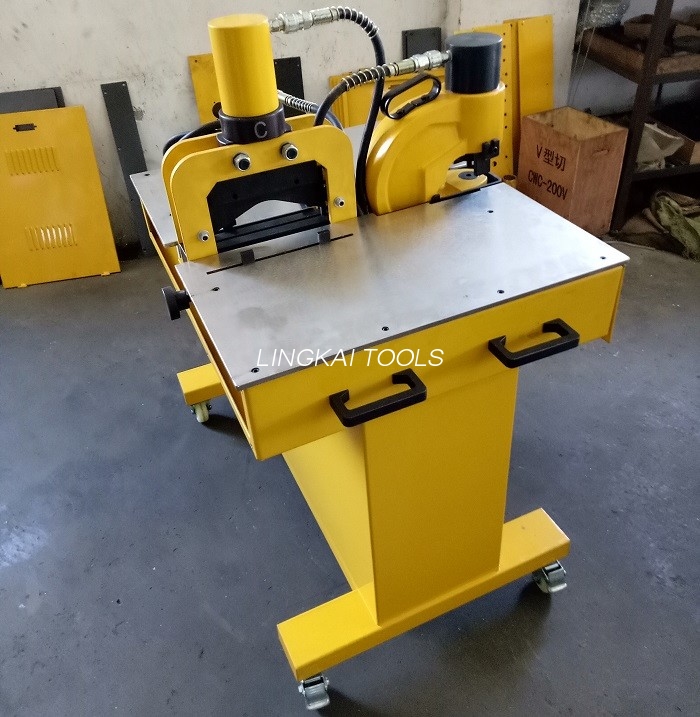 220V 50HZ Hydraulic Crimping Tool Bus Bar Processor Para sa Pagputol ng Punching Bending