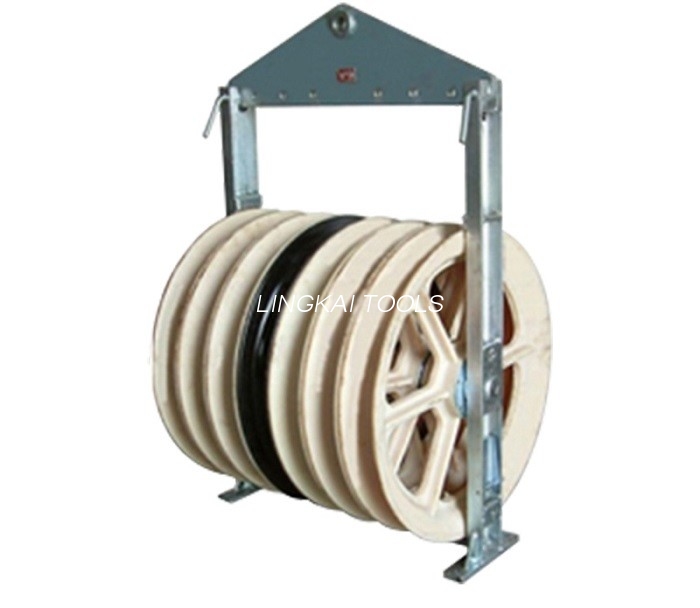 Middle Steel Six Nylon Seven Wheel Conductor Pulley Para sa Stringing Equipment