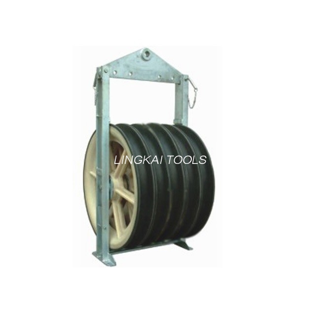 Transmission Line Stringing Tools Highly Galvanized Malaking Diameter Stringing Blocks