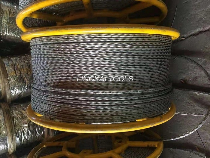 22mm Anti Twist Steel Wire Rope Para sa Apat na Bundled Conductors Stringing