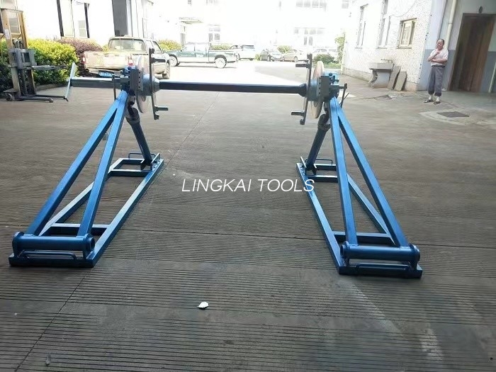 5 Ton 7 Ton Conductor Reel Stand na May Disc Brake Ng Stringing Equipment