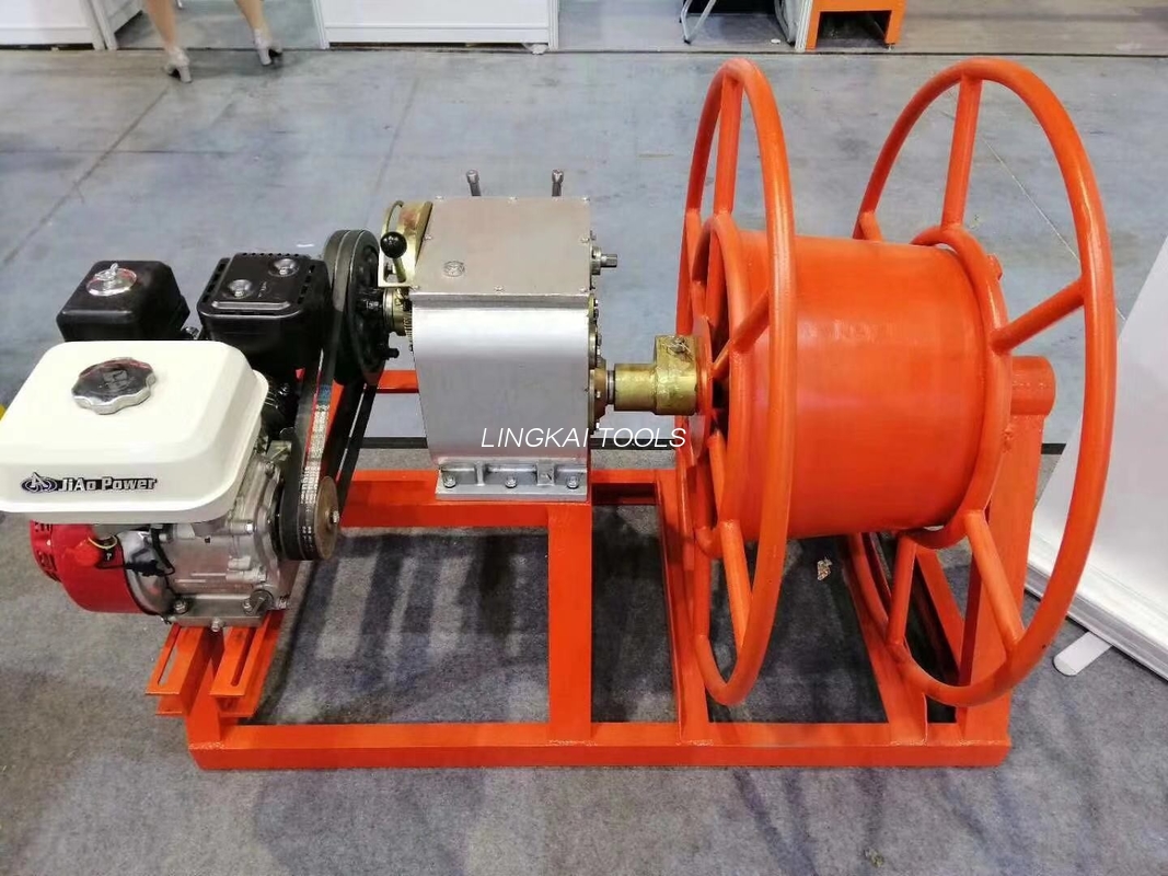 Engine Motorized Take Up Winch Para sa Conductor Pulling Winch