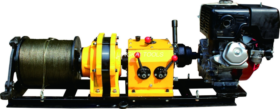 Tower Erection Gas Engine Winch 50 KN Para sa Power Line Construction