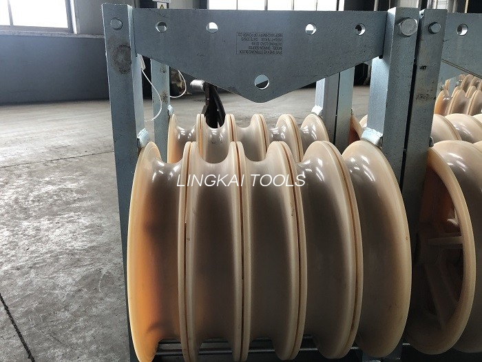 660 Mm Malaking Diameter Wheels Sheaves Bundled Wire Conductor Pulley Stringing Block