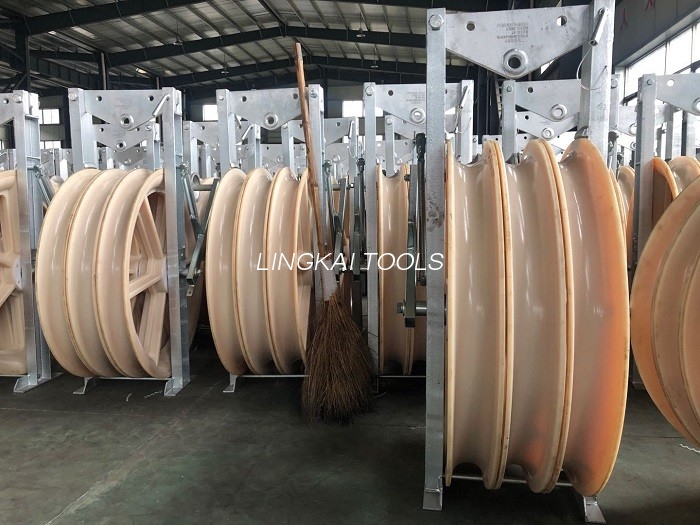 916 mm Malaking Diameter Wheels Sheaves Bundled Wire Conductor Pulley Stringing Block